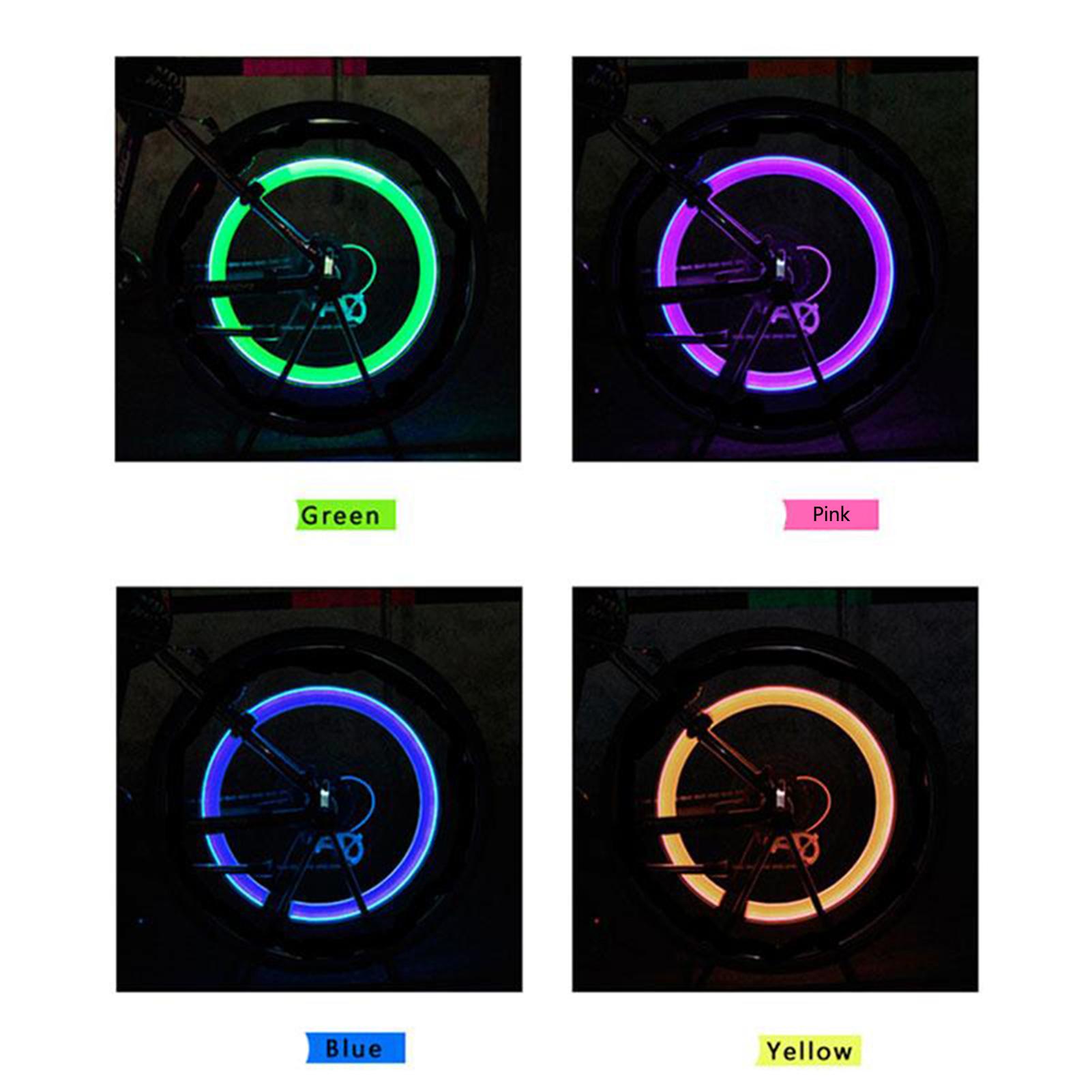 Bộ 4 Đèn Led Gắn Bánh Xe Tự Động Phát Sáng Nhiều Màu Sắc Flash Tyre Wheel Stem