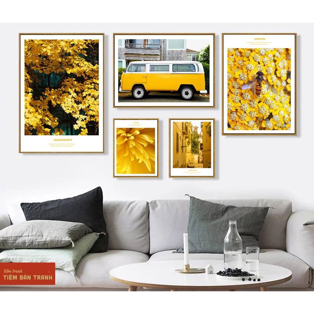 Tranh treo tường - Bộ 5 tranh canvas Bắc Âu hiện đại 09 , tranh canvas giá rẻ