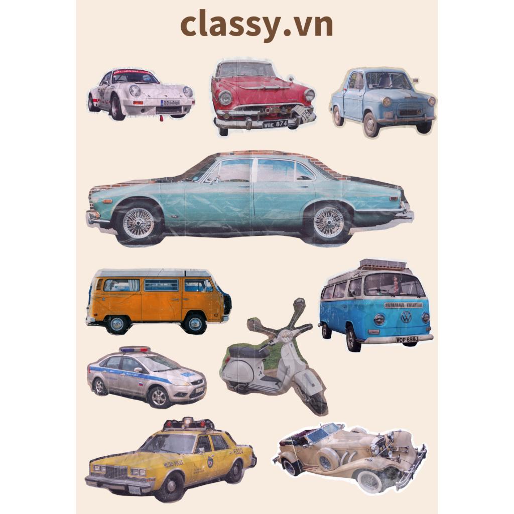 Size lớn - 10 miếng mỗi miếng 3-5cm, Hình dán, sticker trang trí Classy , dán laptop, điện thoại, sổ, bình nước PK1727