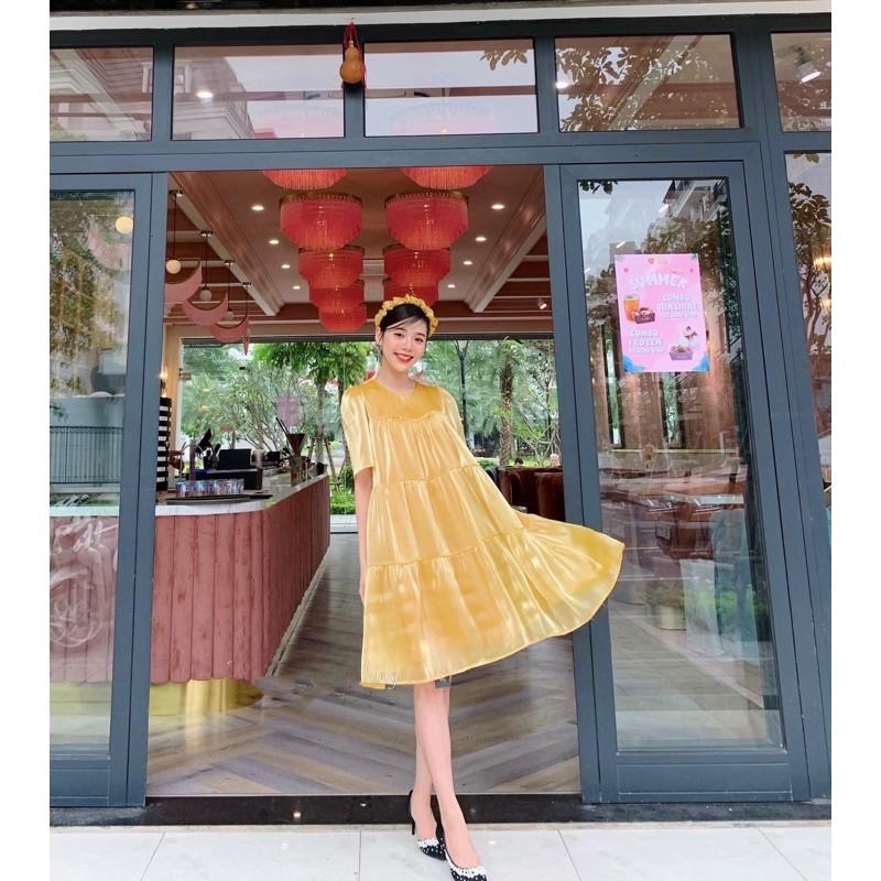 Váy babydoll 3 tầng dáng suông rộng freesize đầm thiết kế nhẹ nhàng tiểu thư, mã V178 Michi House