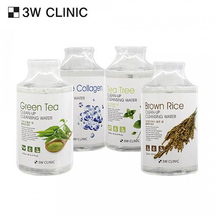 Nước tẩy trang tinh chất trà xanh 3W CLINIC GREEN TEA CLEAN-UP CLEANSING WATER