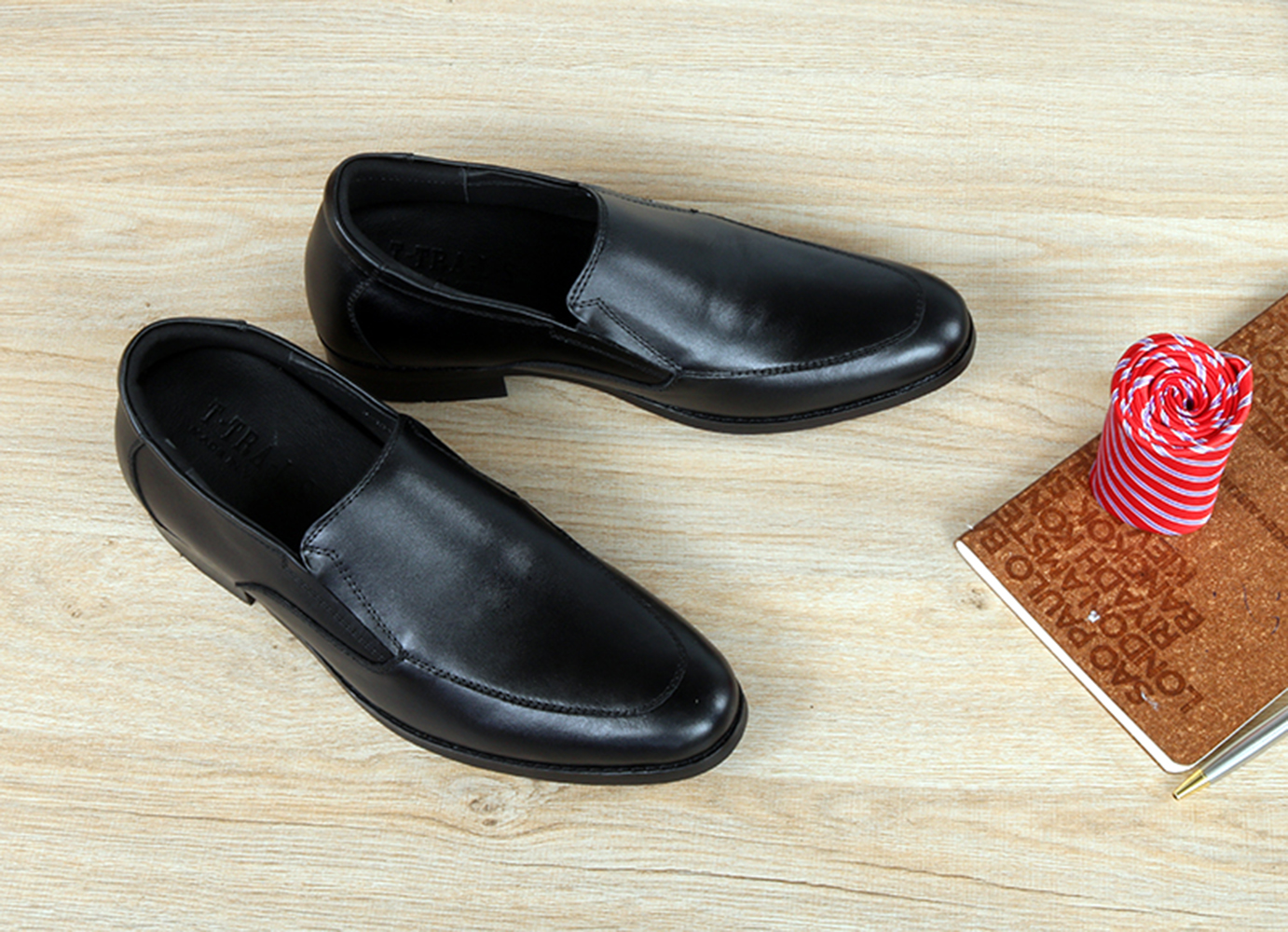 GIÀY TĂNG CHIỀU CAO GIÀY CAO DÀNH CHO NAM GIỚI T&TRA S1013 ĐEN TRƠN - CAO 6CM GIÀY ĐỘN NAM CAO VƯỢT TRỘI
