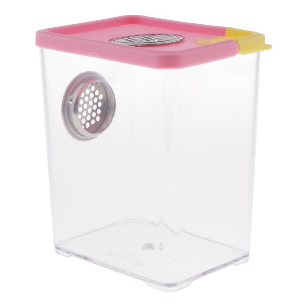 Plastic Transparent Reptile Pet Spider Scorpion Feeding Breeding Box Case