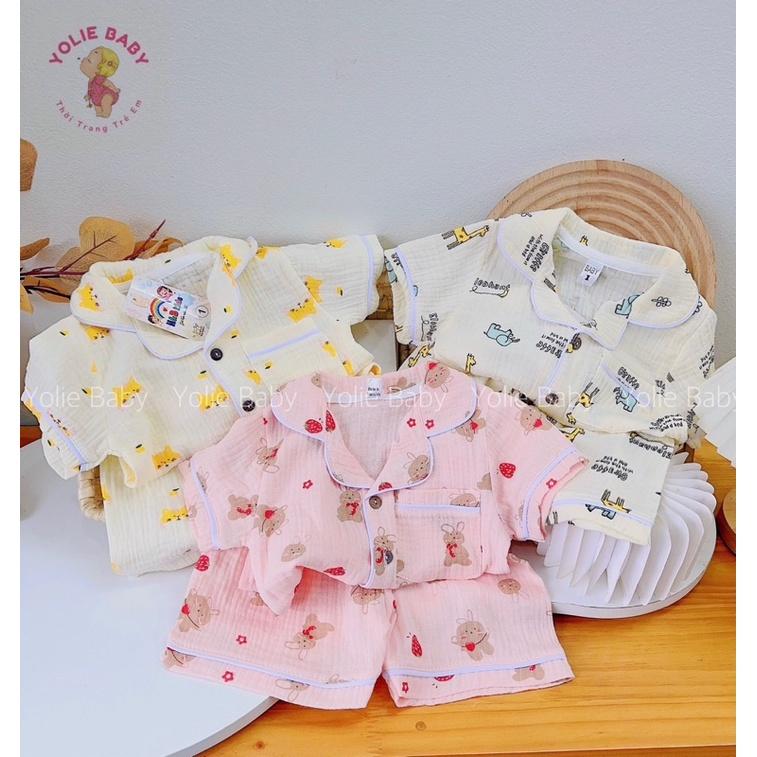 Bộ quần áo bé gái chất liệu xô muslin mềm mát cho bé diện hè 5kg đến 15kg
