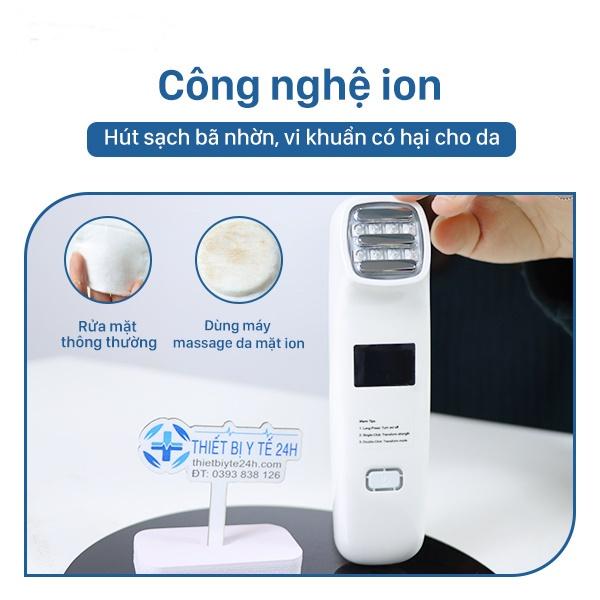 Máy massage da mặt ion cầm tay thẩm thấu dưỡng chất,làm trắng da từ bên trong, máy mát xa mặt ion Eycotech