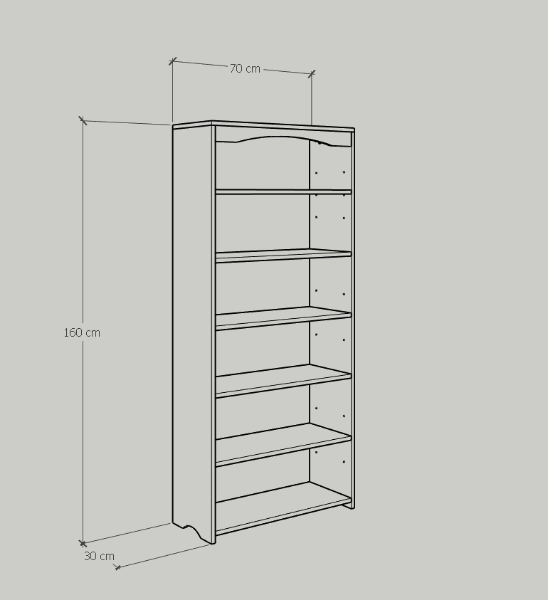 [Happy Home Furniture] CATY , Kệ sách 6 ngăn ,  70cm x 30cm x 160cm (DxRxC), KSA_029