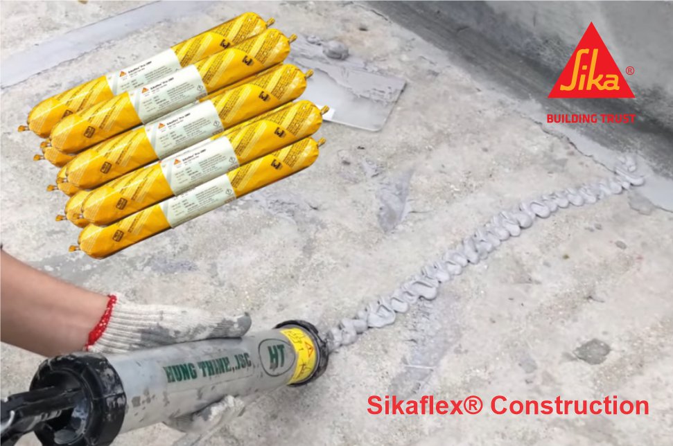 Keo trám khe đàn hồi vĩnh viễn, trám nứt cho tường và sàn - Sikaflex 140 Construction Grey (tuýp 600ml)