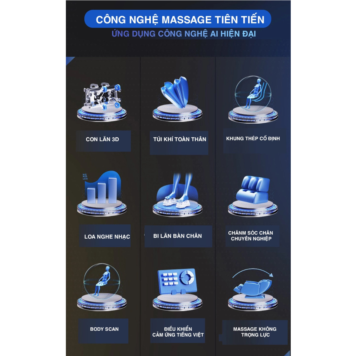 GHẾ MASSAGE OKINAWA OS 211 - CÔNG NGHỆ MASSAGE 3D