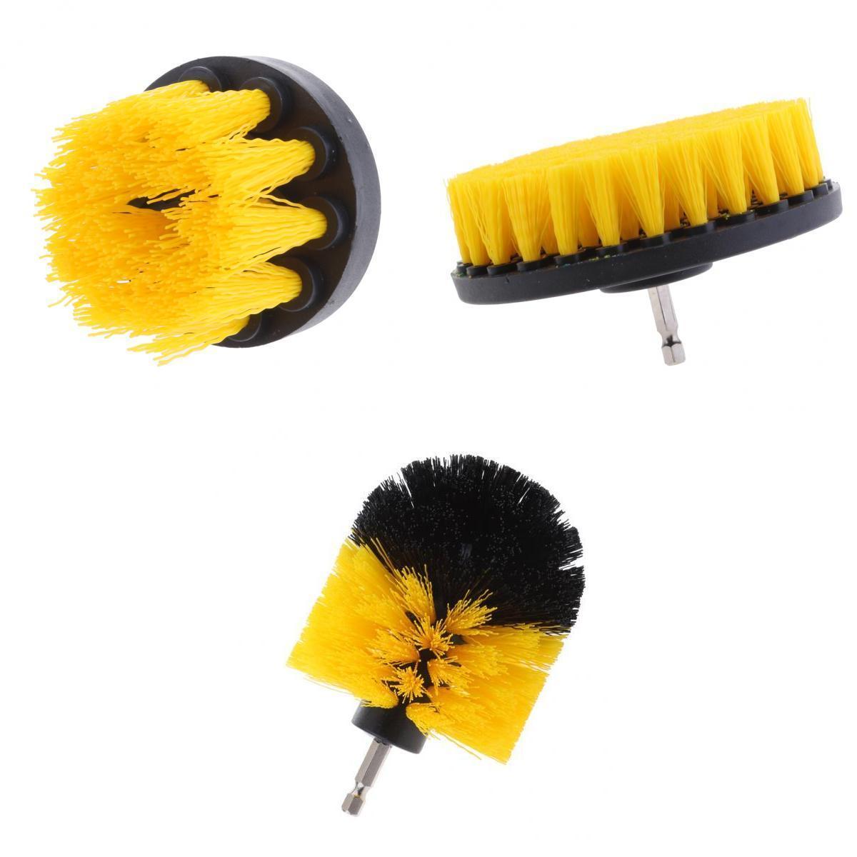 Set of 3 Brush Drill Attachment Kit Drill Powered Home Cleaning Brush Set