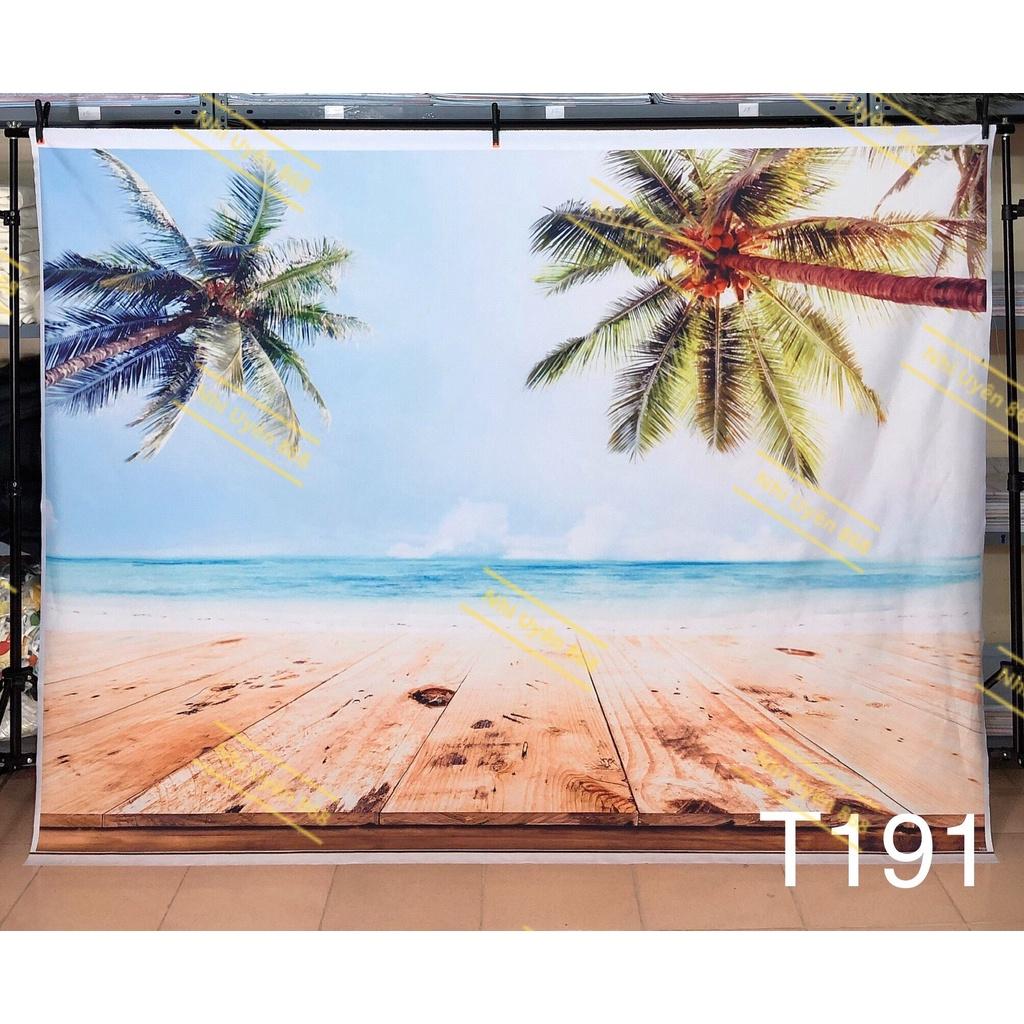 Tranh vải decor / Thảm vải treo tường / Thảm vải chụp ảnh chủ đề cảnh biển (mã T191)