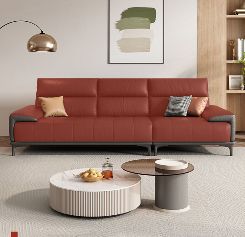 Sofa băng tay bọc da cao cấp Tundo HDCT-06