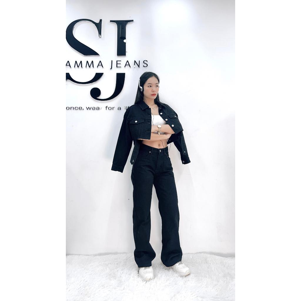 Quần Jeans Ống Suông P16_SAMMA JEANS - BLACK