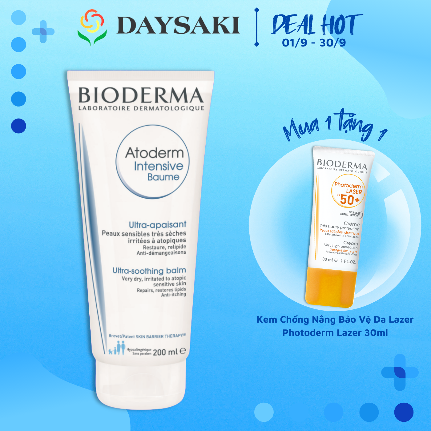 Bioderma Kem Làm Dịu Phục Hồi Dành Cho Da Rất Khô Da Chàm Dị Ứng Atoderm Intensive Baume 200ml