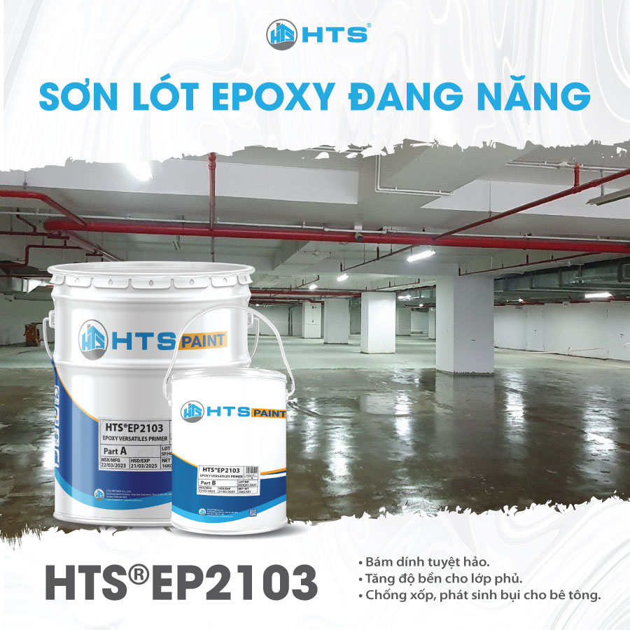 Sơn lót Epoxy Đa năng HTS EP2103 bộ lớn 16Kg