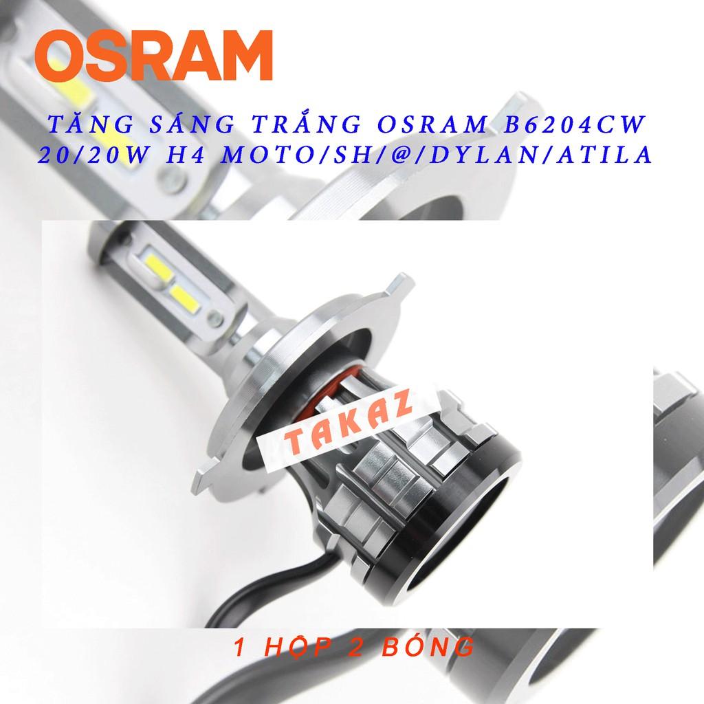 Bóng đèn Led OSRAM B6204CW H4 SHVN, Dylan, Attila, Exciter, Motor PKL , Ôtô tăng sáng trắng - Có Quạt Tản Nhiệt