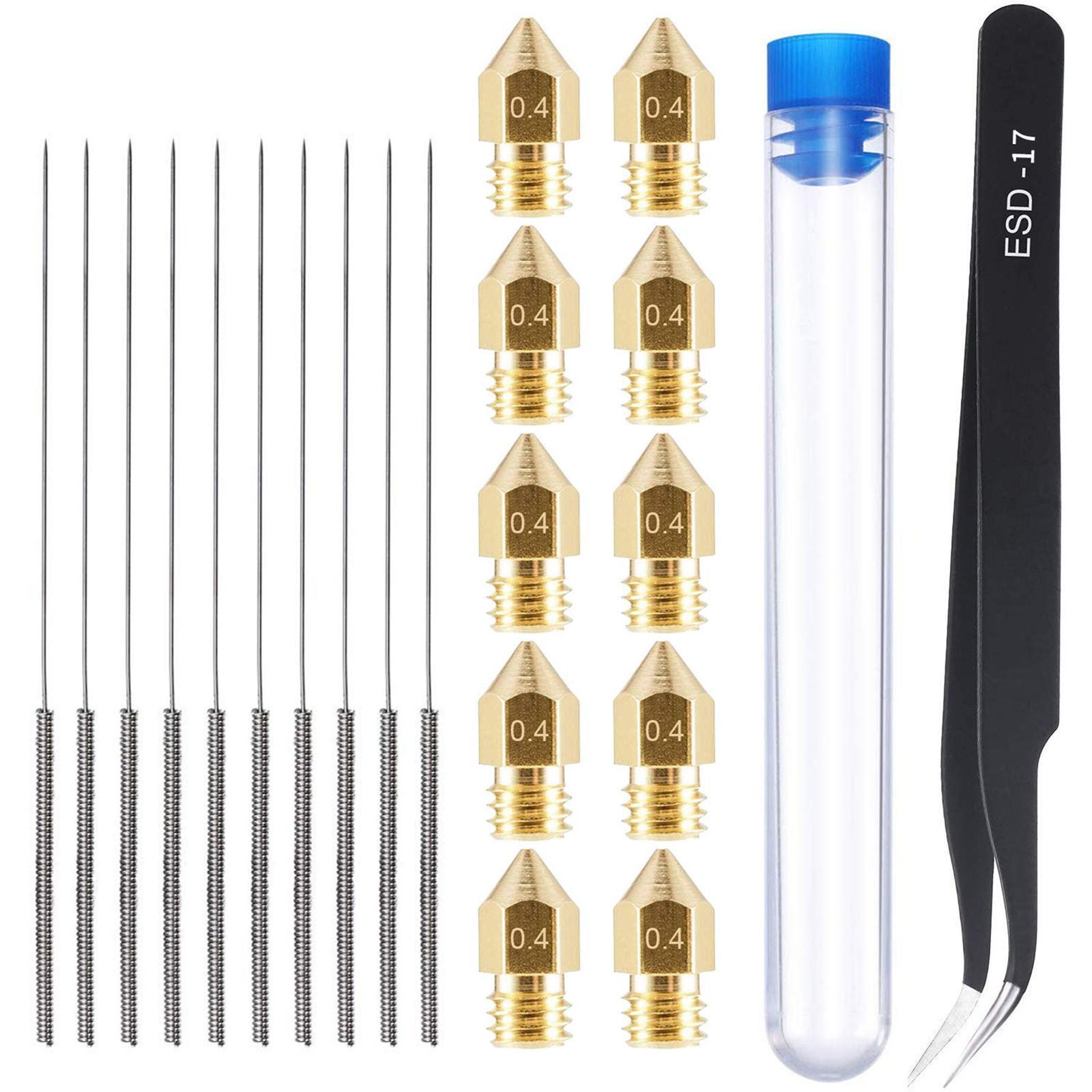 Brass  0.4mm Nozzle CleaningTool Kit  Tweezers for  Set A