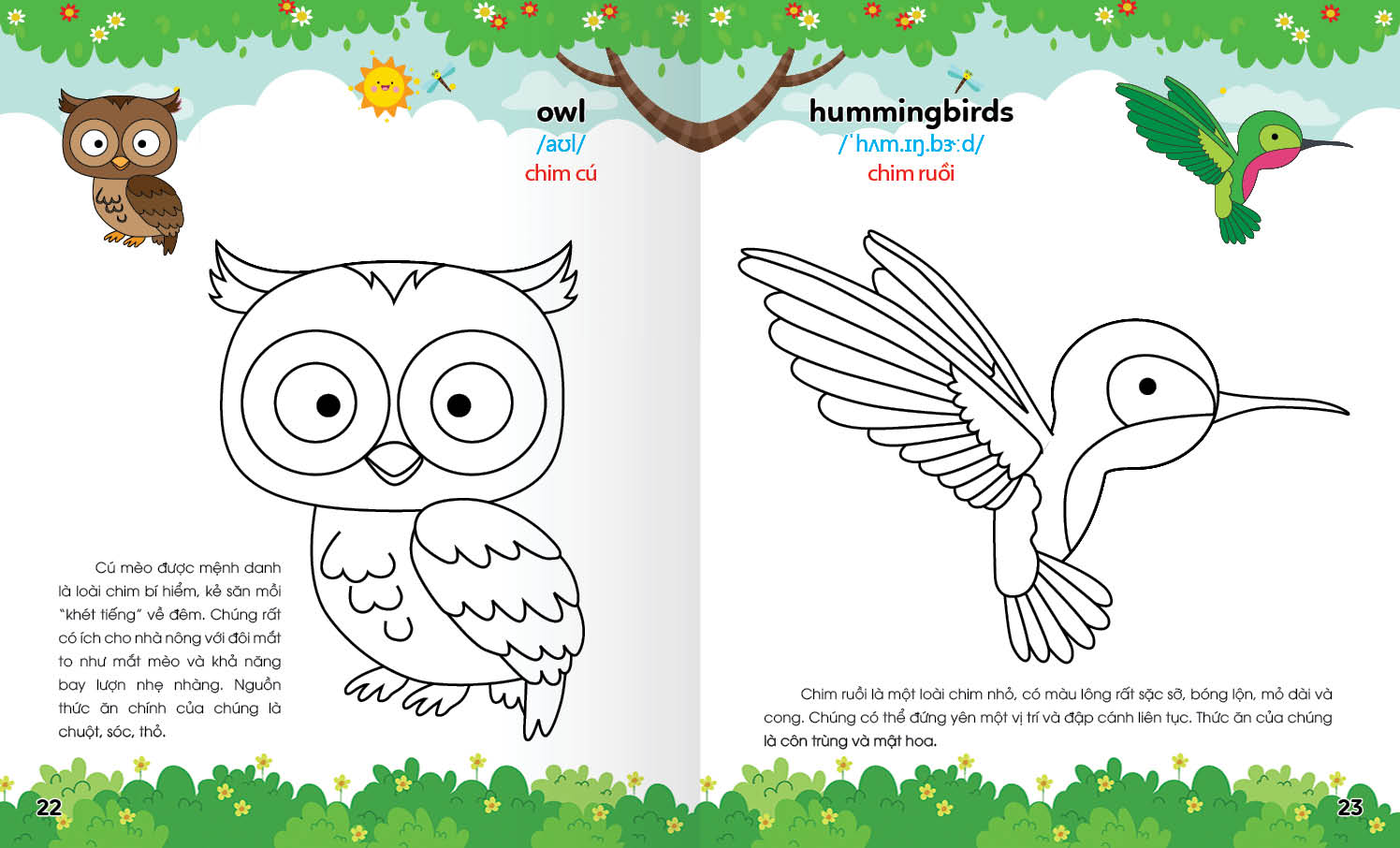 Sách - Colouring 365 ngày Tô màu - KHÁM PHÁ THẾ GIỚI PHÁT TRIỂN TRÍ TUỆ - Động vật nuôi, Chim, Cá