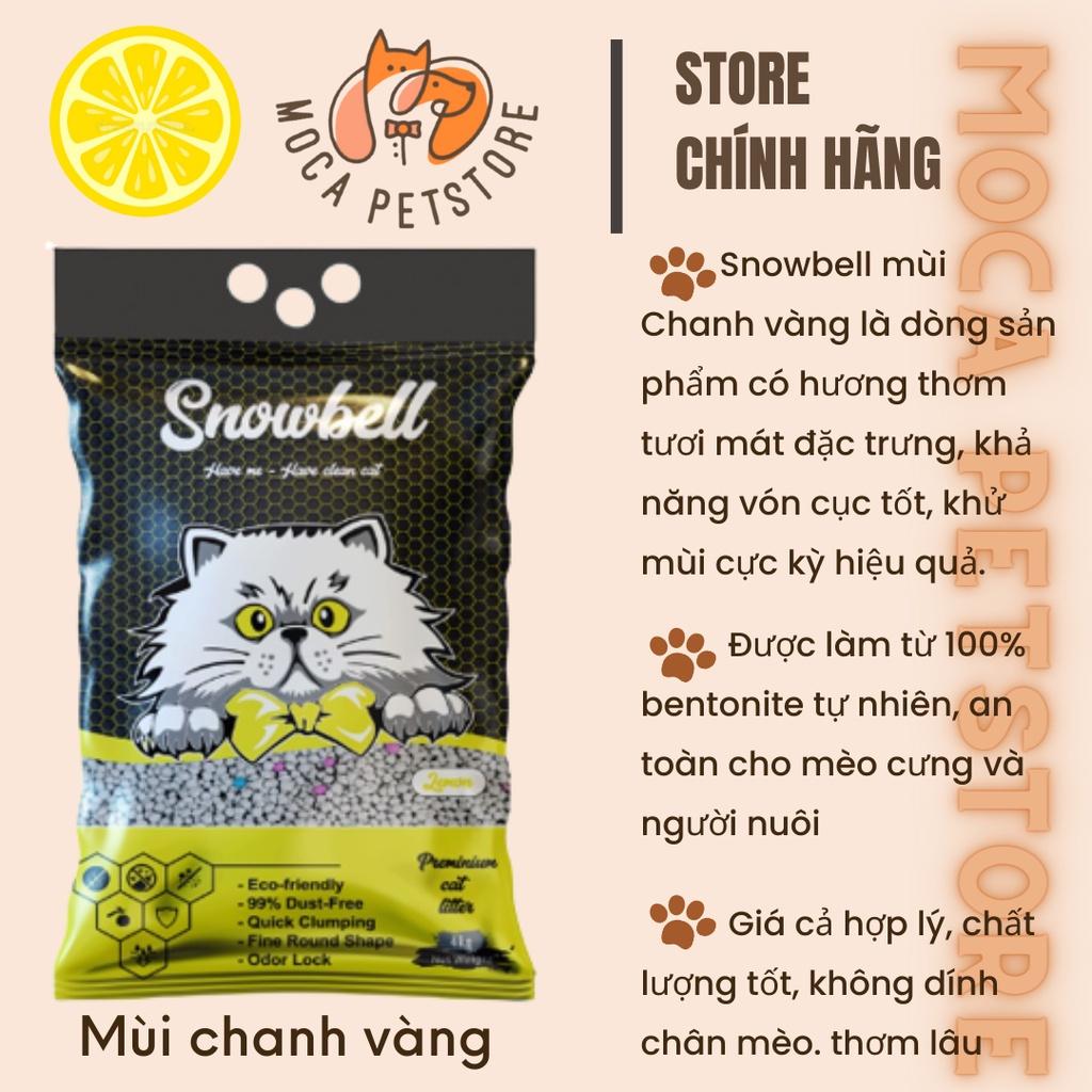 Cát vệ sinh cho mèo Snowbell Cát mèo vệ sinh khử mùi diệt khuẩn BENTONITE CAT LITTER 5L