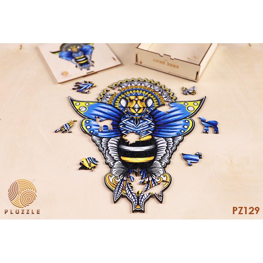 PLUZZLE Bộ xếp hình gỗ đồ chơi puzzle ghép hình con vật độc đáo – Con Ong - PZ129