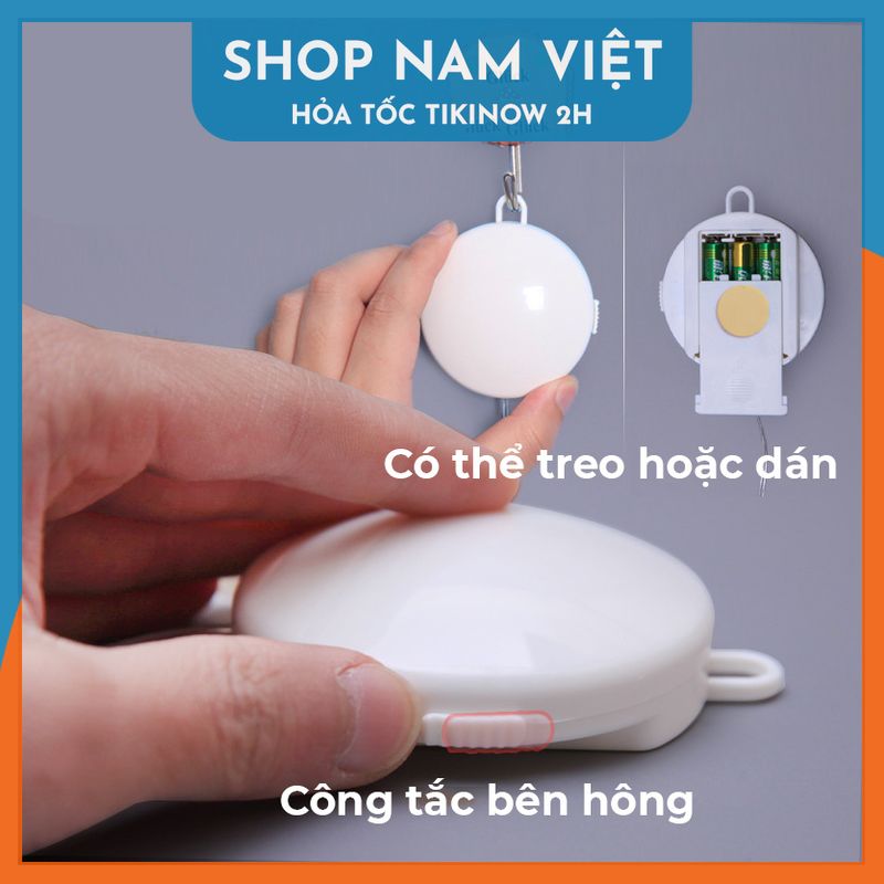 Dây Treo Đèn LED 3D Hình Cây Thông, Chuông Trang Trí Giáng Sinh, Noel - Chính Hãng NAVIVU