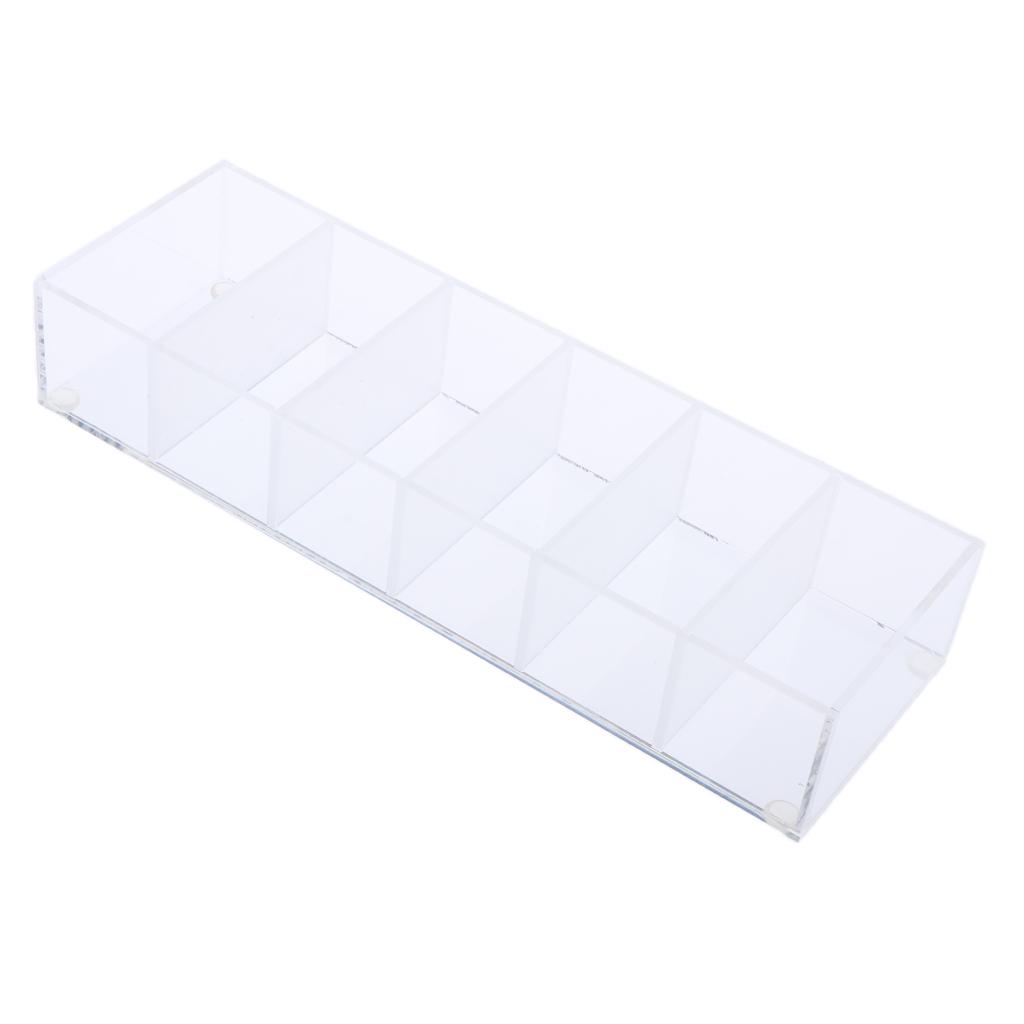 Makeup Organizer Compact Powder Display Holder 6 Slot Acrylic Storage Case
