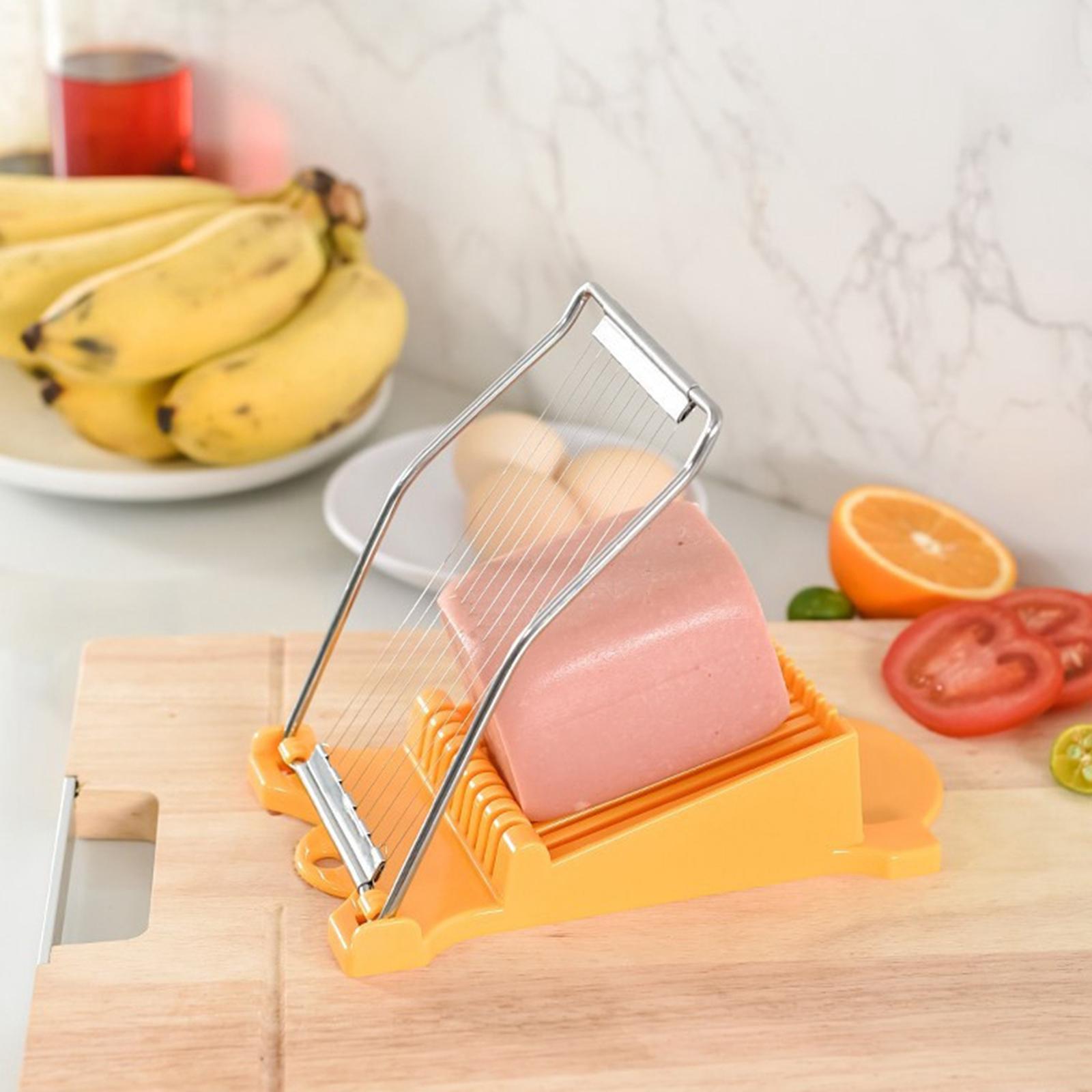 Luncheon Meat Slicer 304 Reinforced Stainless Steel Boiled Egg Fruit Soft Cheese Slicer Spam Cutter