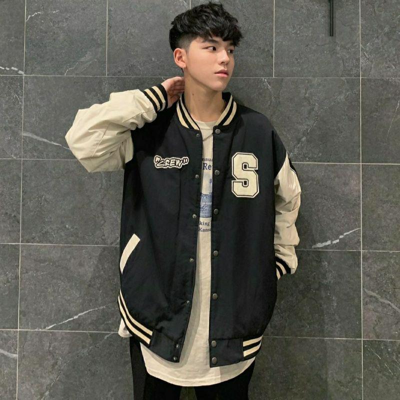 Hình ảnh Áo khoác Varsity 7ZIA CREW nam nữ Ulzzang unisex form rộng Bomber