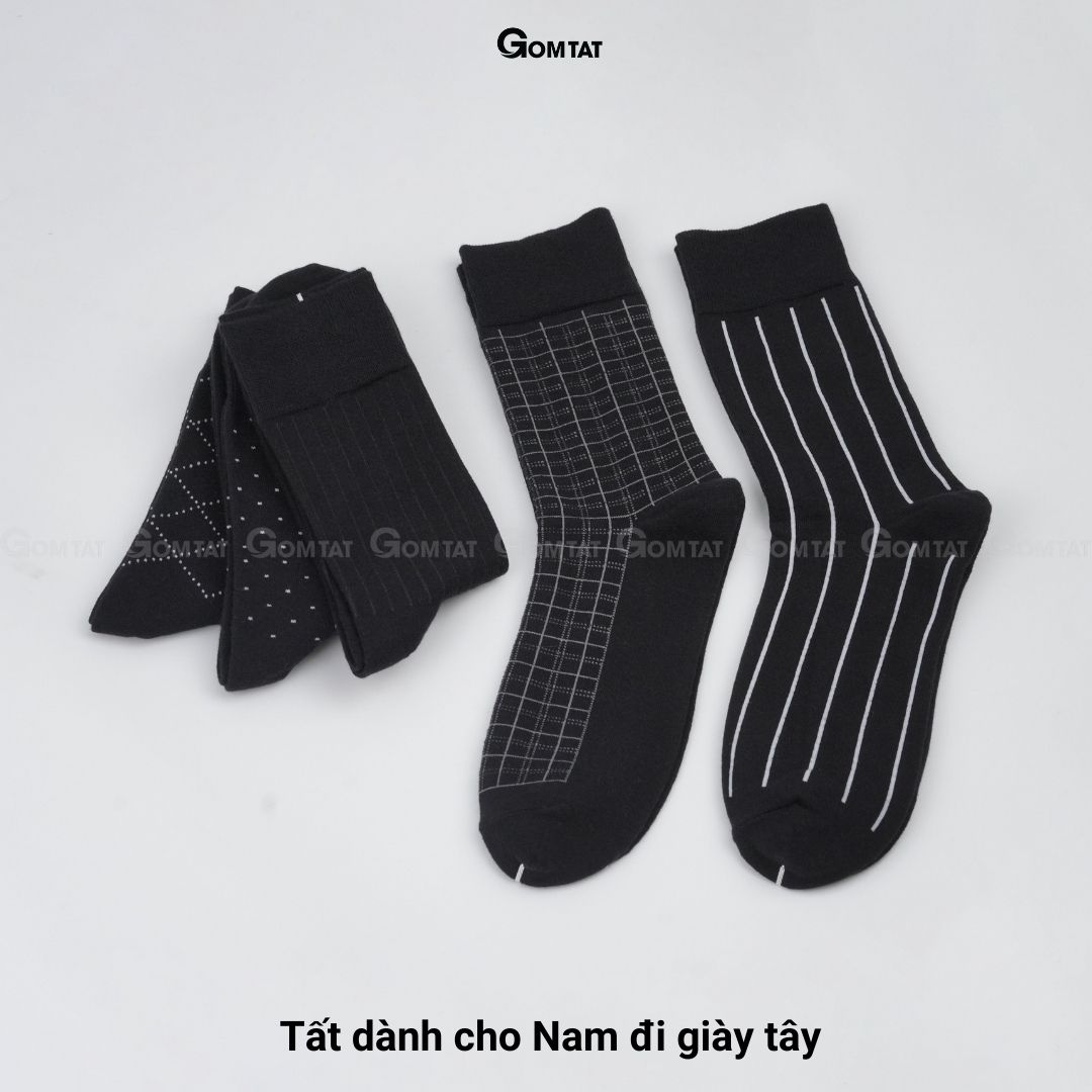 Combo 5 đôi tất nam công sở cổ cao đi giày tây, vớ nam cổ cao chất liệu cotton cao cấp hút ẩm, thoáng khí-GOM-MIX11-CB5