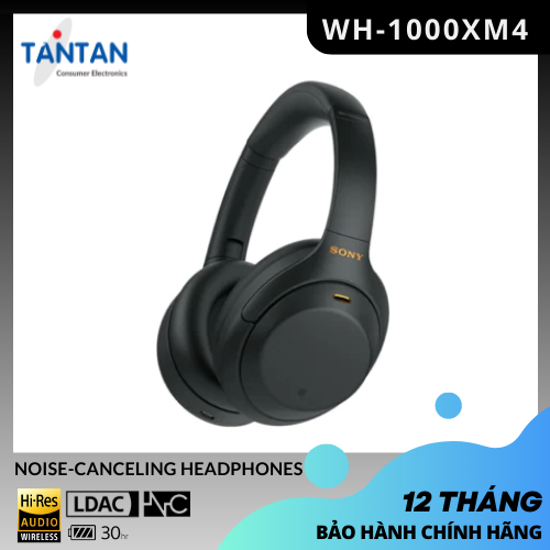 Tai Nghe Sony BLUETOOTH HI-RES CHỐNG ỒN Sony WH-1000XM4 | Hàng Chính Hãng