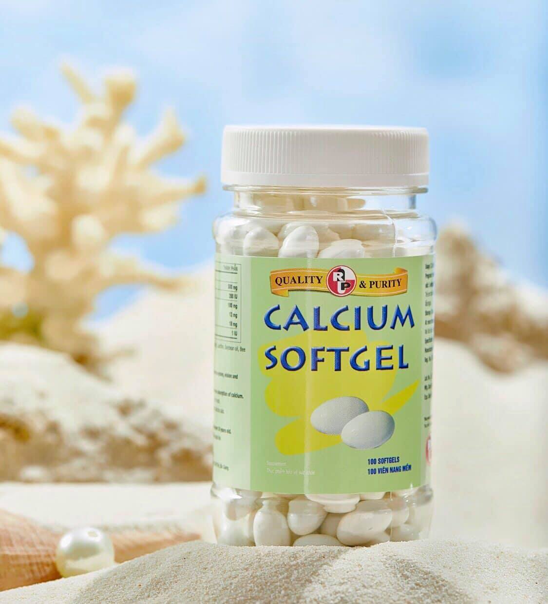 TPCN- Robinsson Pharma USA- CALCIUM softgel - Viên uống bổ sung canxi, vitamin D3 và DHA giúp cải thiện chiều cao (100 viên)