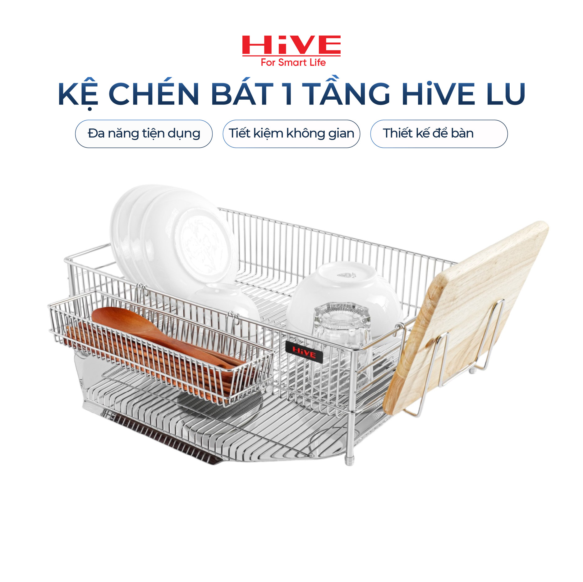 Giá úp chén bát HiVE LU 1 tầng