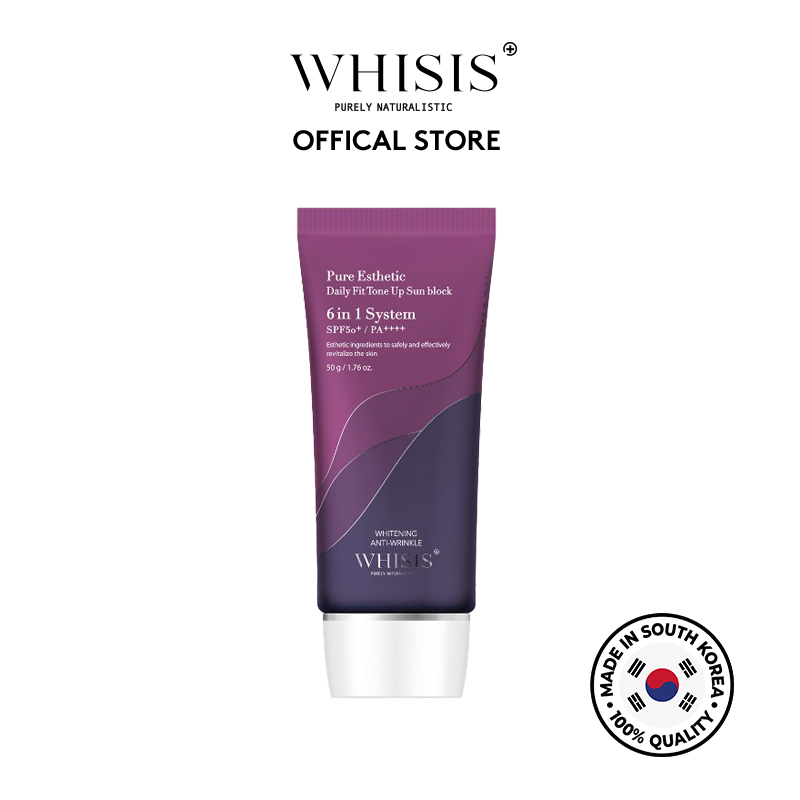 Kem Chống Nắng Nâng Tone WHISIS Pure Esthetic Daily Fit Tone Up Sun Block 50g