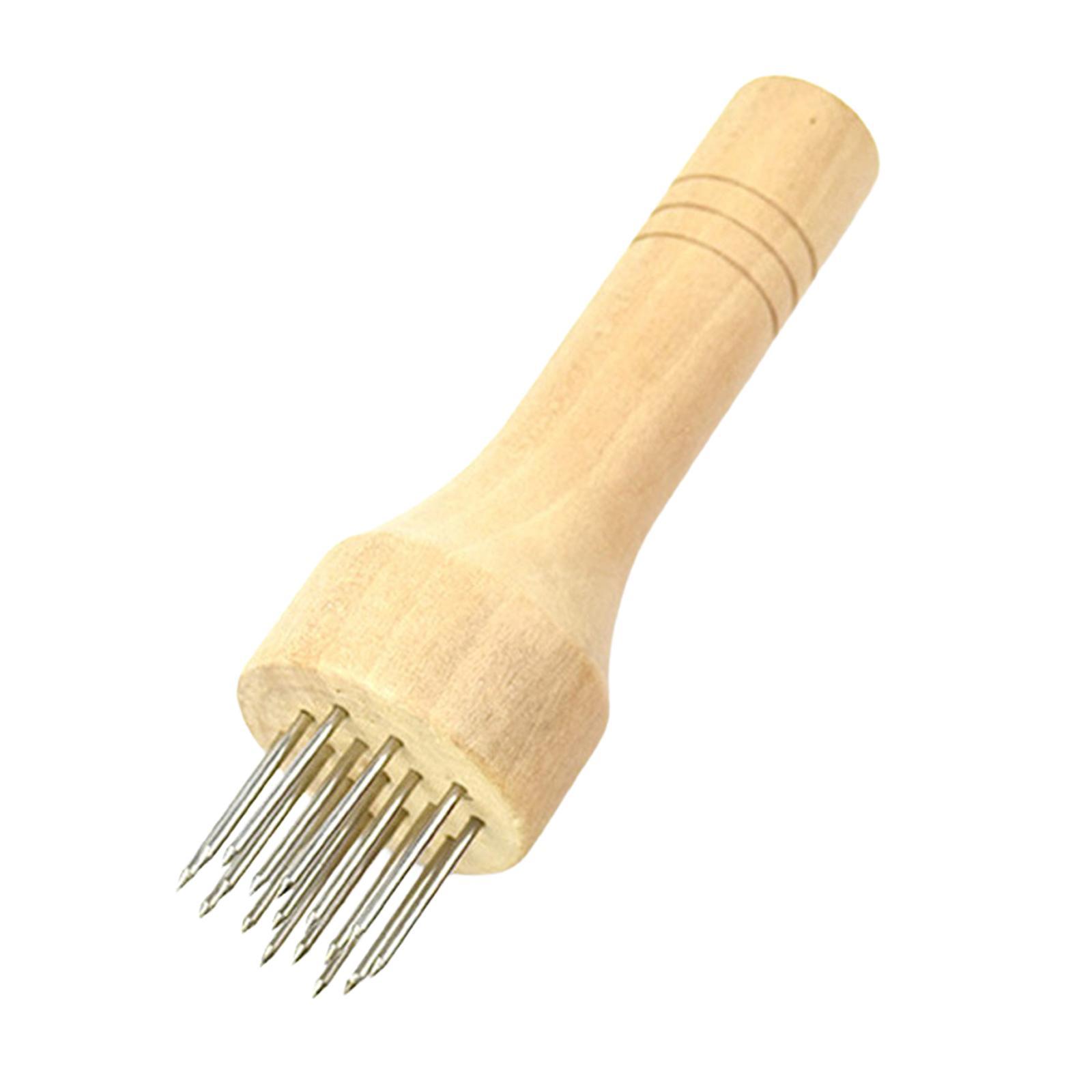 Professional Meat Tenderizer with Wooden Handle for Marinade Turkey Beef