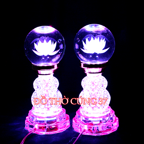 CẶP ĐÈN THỜ LED  PHA LÊ BI TRÒN