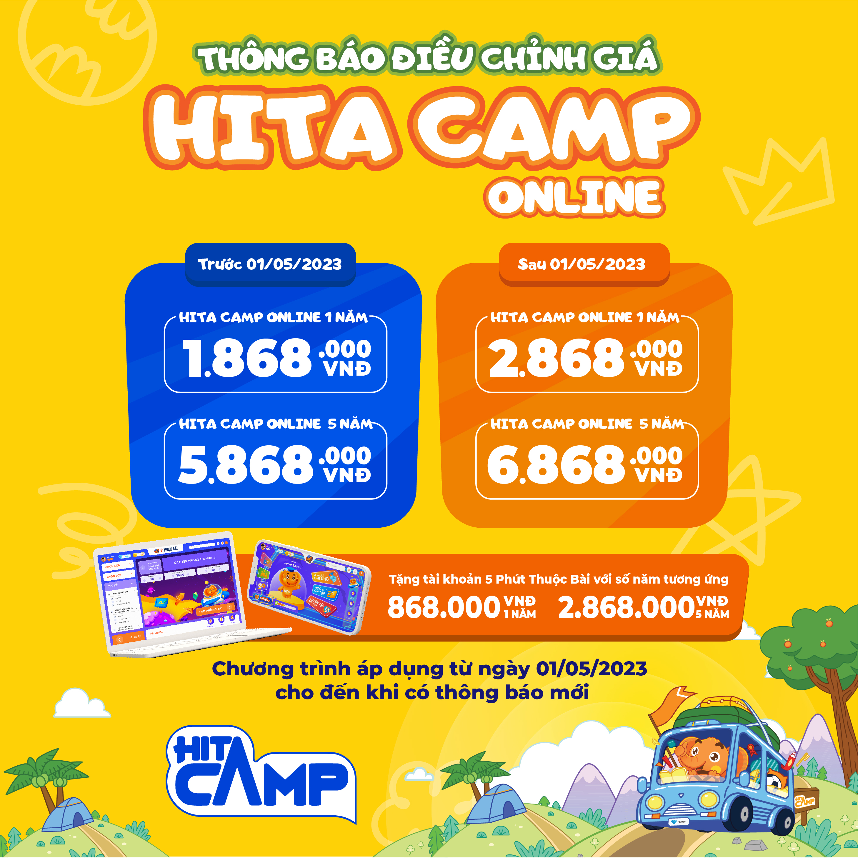 Khoá học online HITA CAMP - Trại Hè Hiền Tài phát triển toàn diện tư duy và kỹ năng cho trẻ