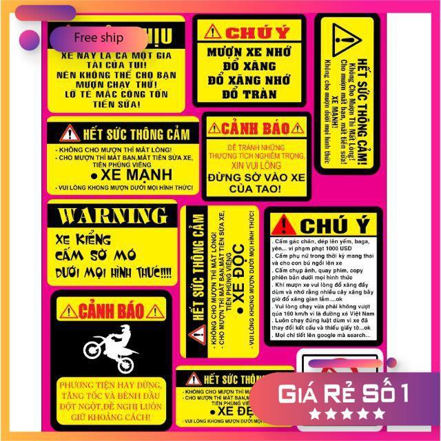 Bộ 11 tem cảnh báo giận hài hước