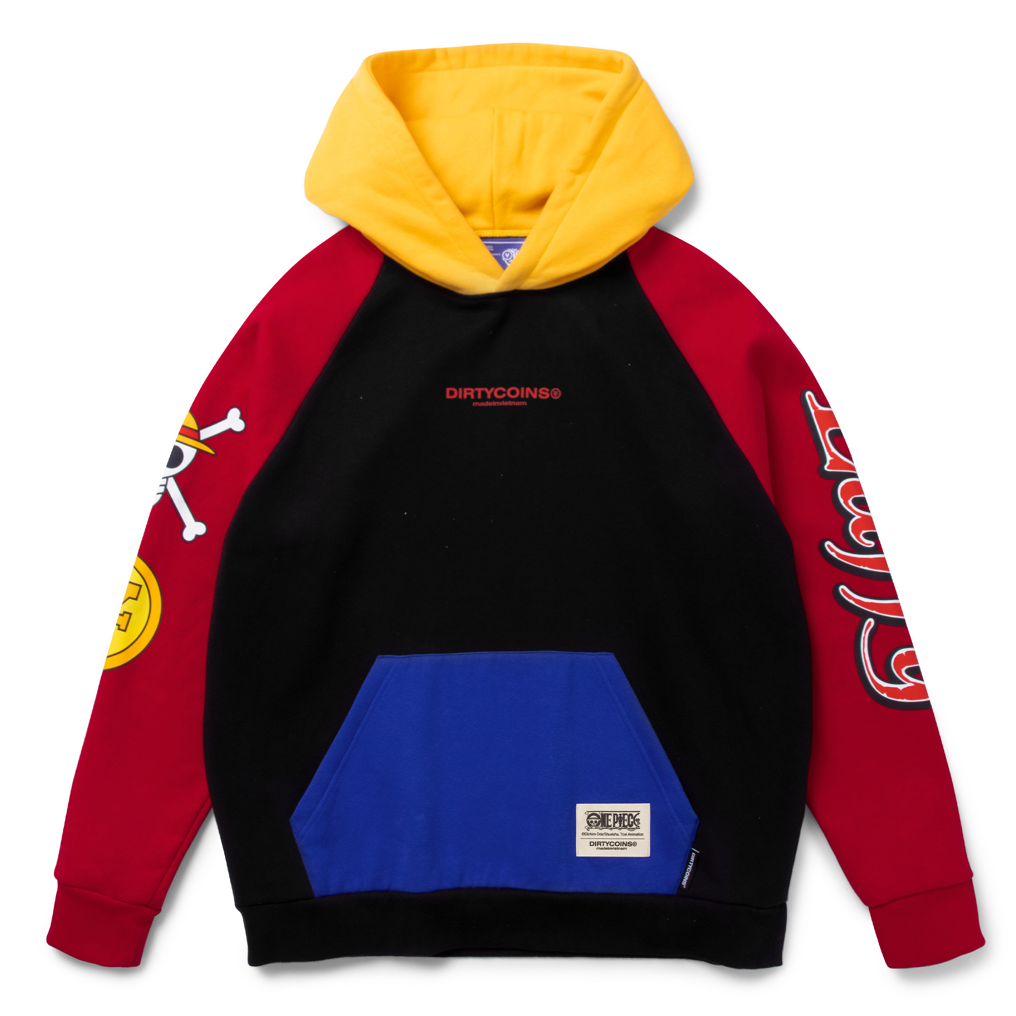 Áo Khoác DirtyCoins x One Piece Luffy Raglan Hoodie - Multicolor