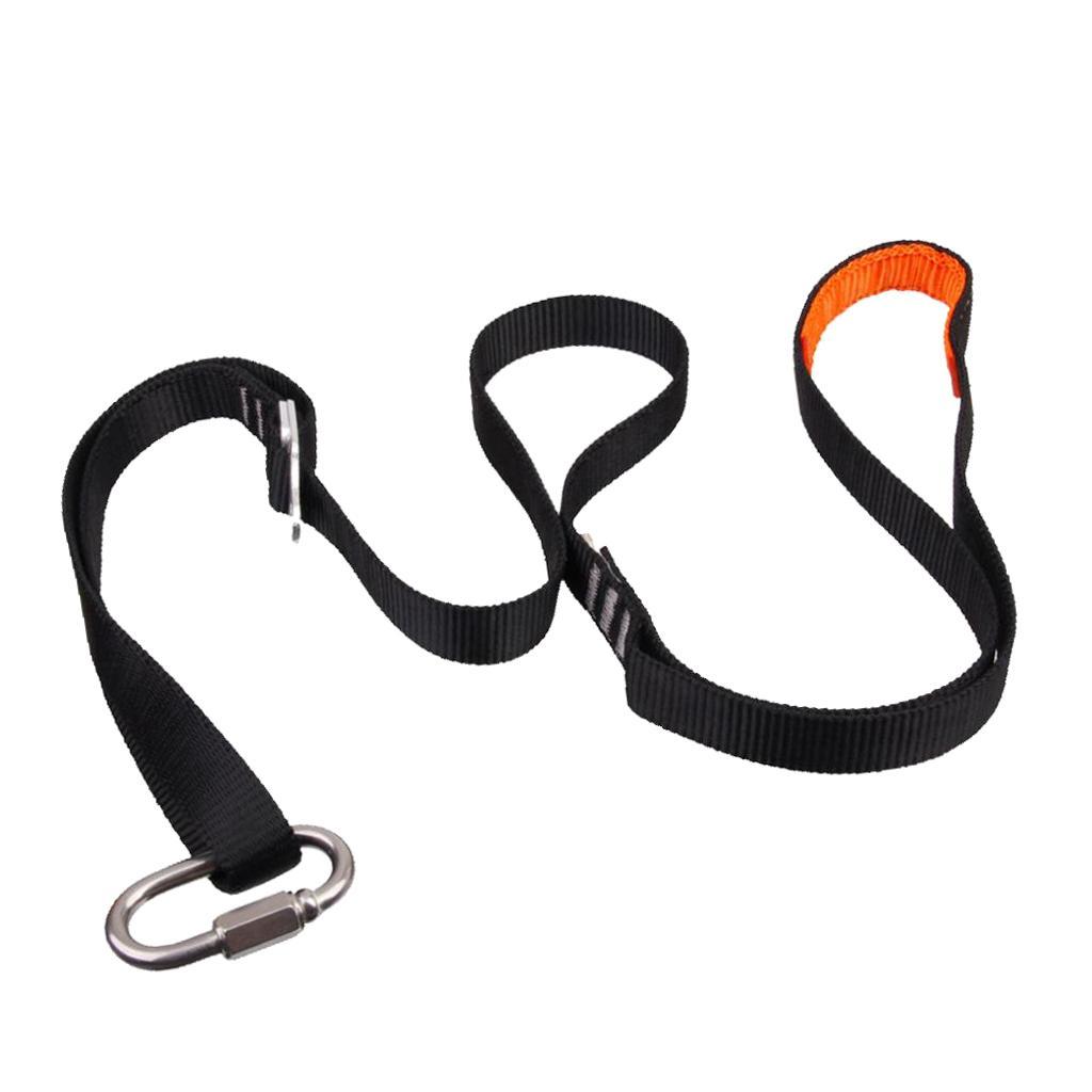 Adjustable Foot Sling Climbing Ascender Foot Loop Sling Rope Black