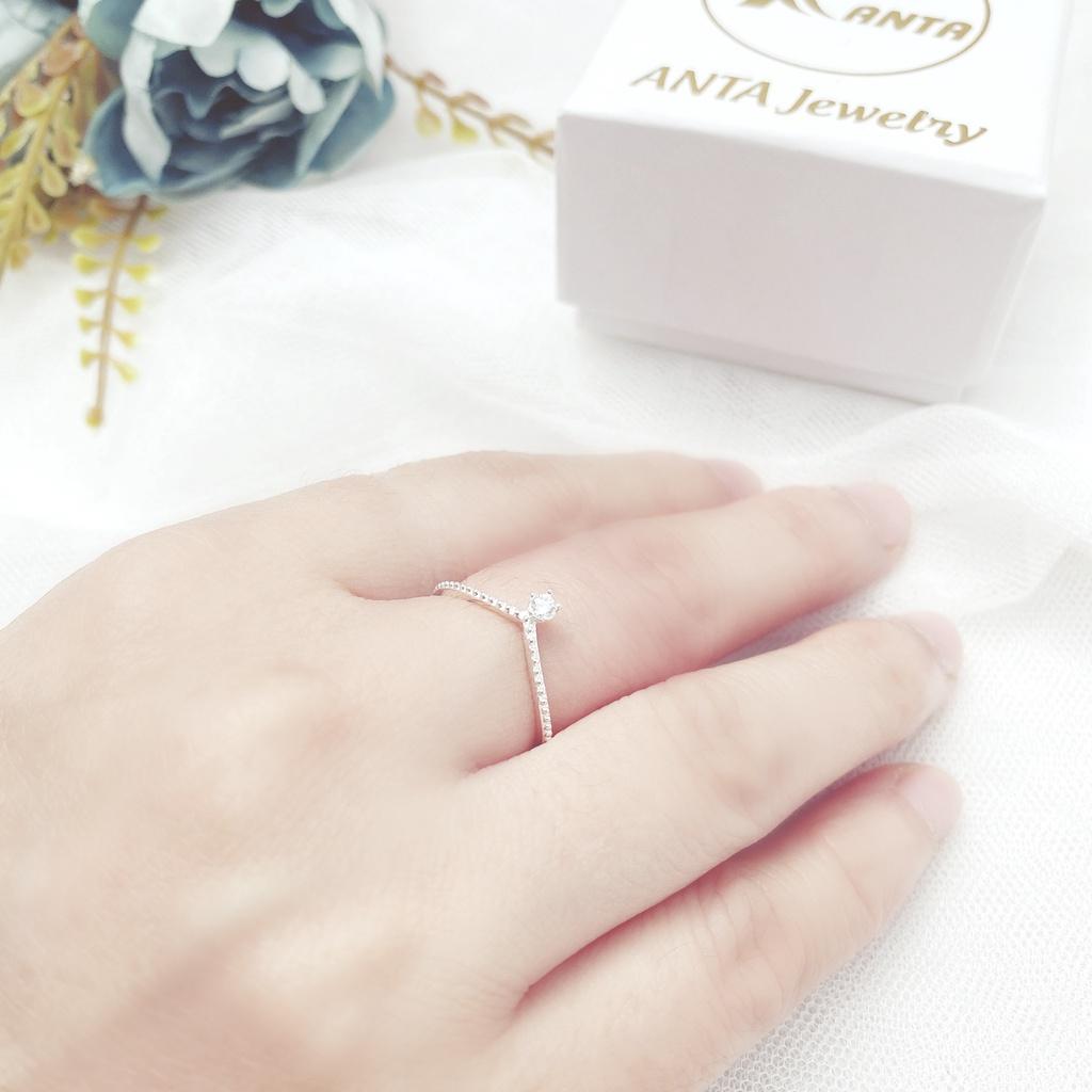 Nhẫn bạc nữ ATJ9039 , nhẫn nữ thiết kế nguyệt quế nhỏ ANTA Jewelry