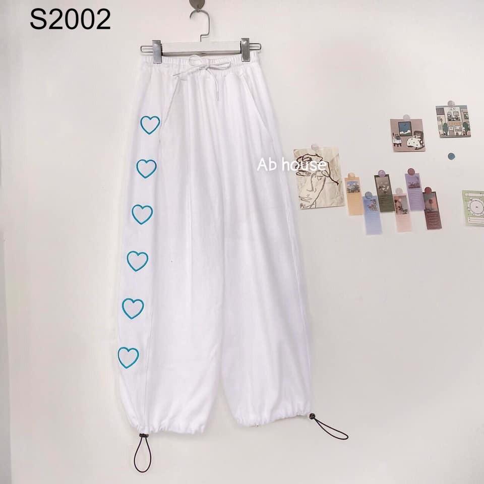Quần Jogger Nhiều Tim - Chất su mềm dày dặn; form thụng dáng thể thao cực cool - freesize dưới 60kg - S2002