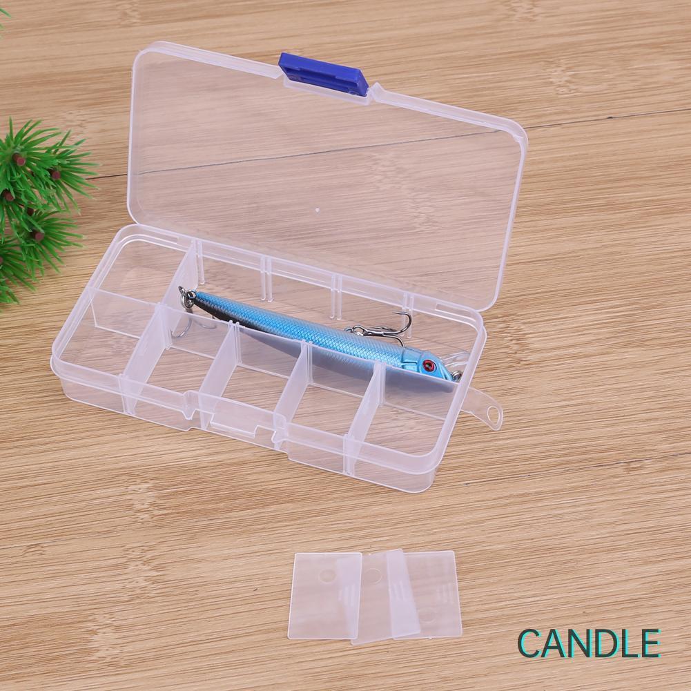 Hộp Đựng Mồi Câu Cá Bằng Nhựa Trong Suốt 10 Ngăn