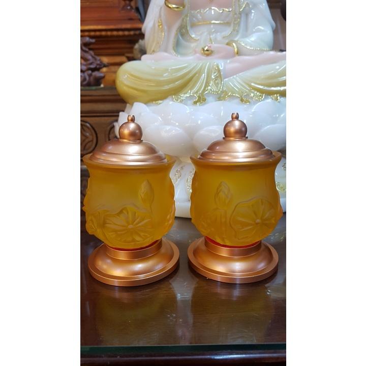 Bộ đồ thờ Lưu Ly hợp kim đồng cao cấp