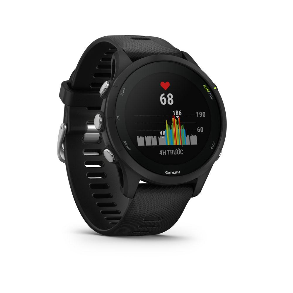 Đồng Hồ Thông Minh Garmin Forerunner 255 Music Wifi GPS (Black/Whitestone) - Hàng Chính Hãng