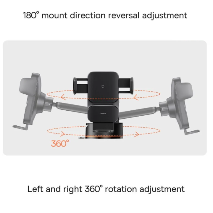 Giá đỡ điện thoại kiêm sạc không dây cao cấp Baseus gắn taplo, kính lái ô tô - Hàng Nhập Khẩu