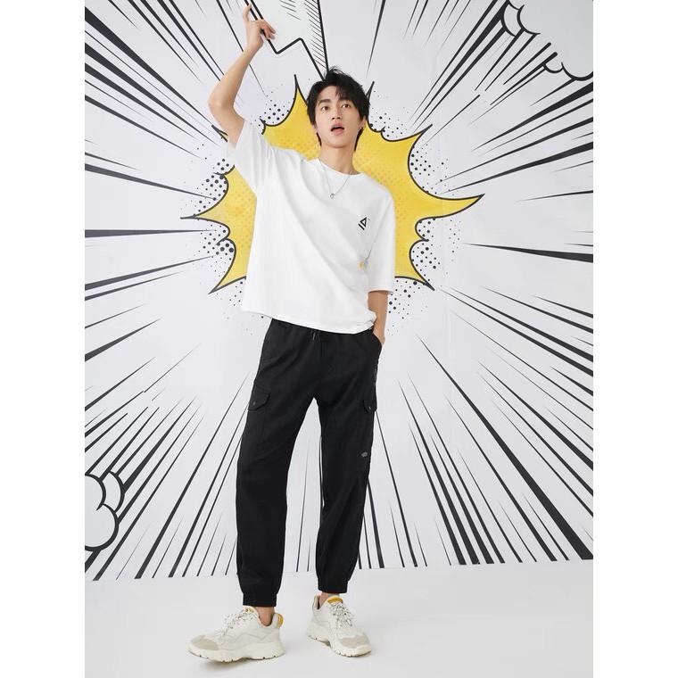 Áo thun tay lỡ.Logo Tam Giác. CoolZ phông Unisex nam nữ Cotton oversize form rộng CZ067