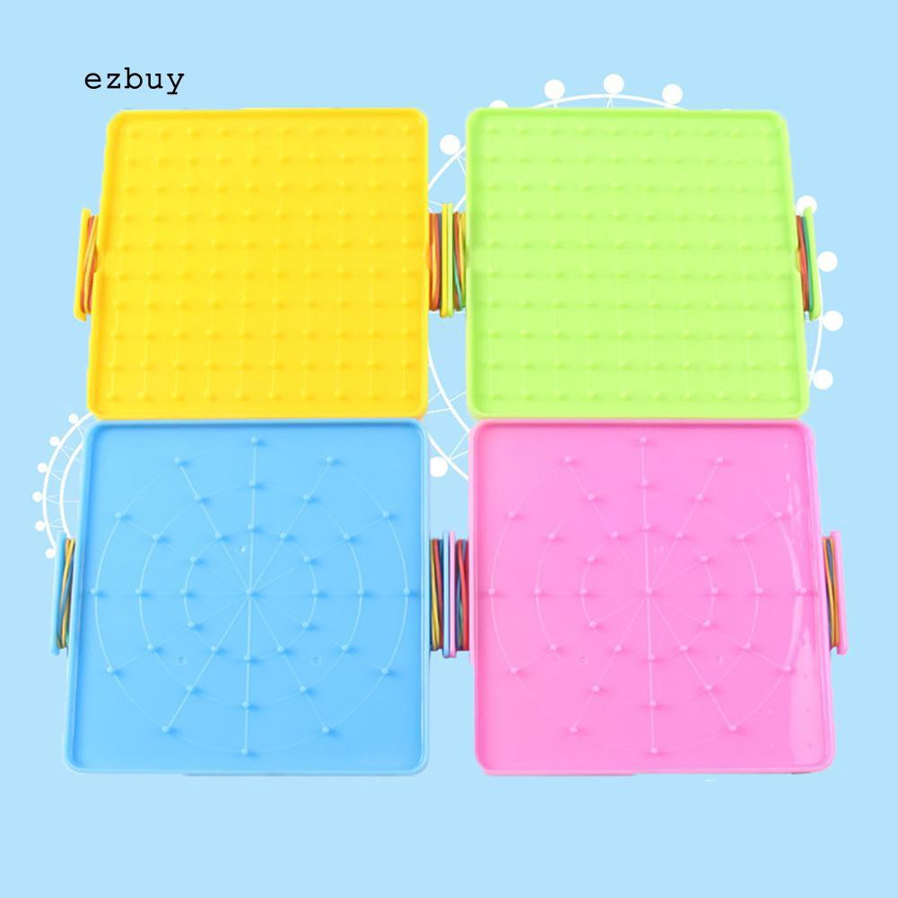 Set 4 khay đinh 16x16cm tạo hình hình với dây chun sáng tạo