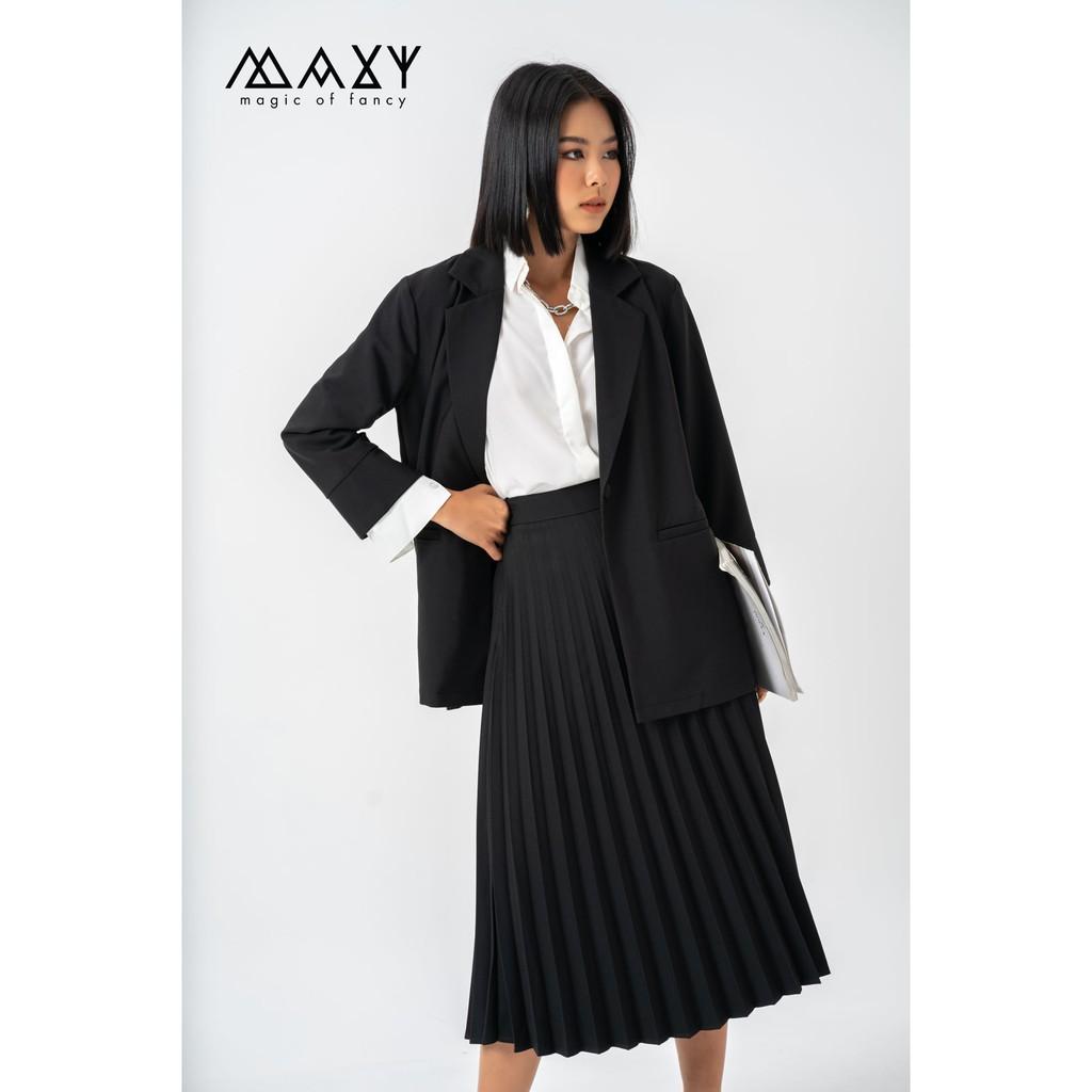 Áo khoác blazer phong cách Hàn Quốc black blazer Maxy Workshop