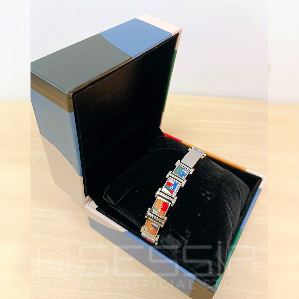 Vòng Đeo Tay Titanium Classic Art (Màu Bạc - Silver) - PROJECT V - Hiện Đại và Sức Khỏe - Hàng Chính Hãng