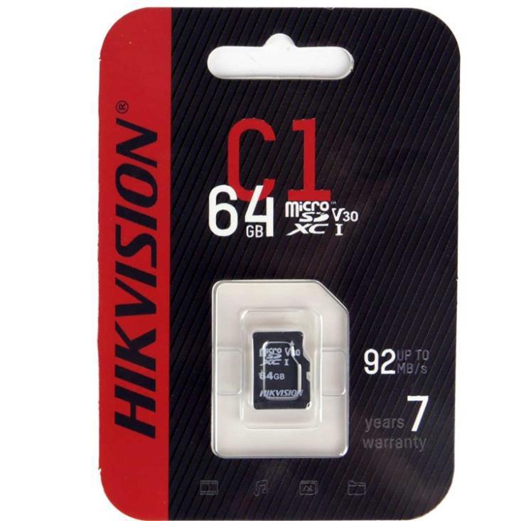 Thẻ Nhớ 32G 64G 128G HIKVISION CLASS 10 Chất Lượng Cao Kèm Adapter - Chính Hãng - BẢO HÀNH 24 THÁNG