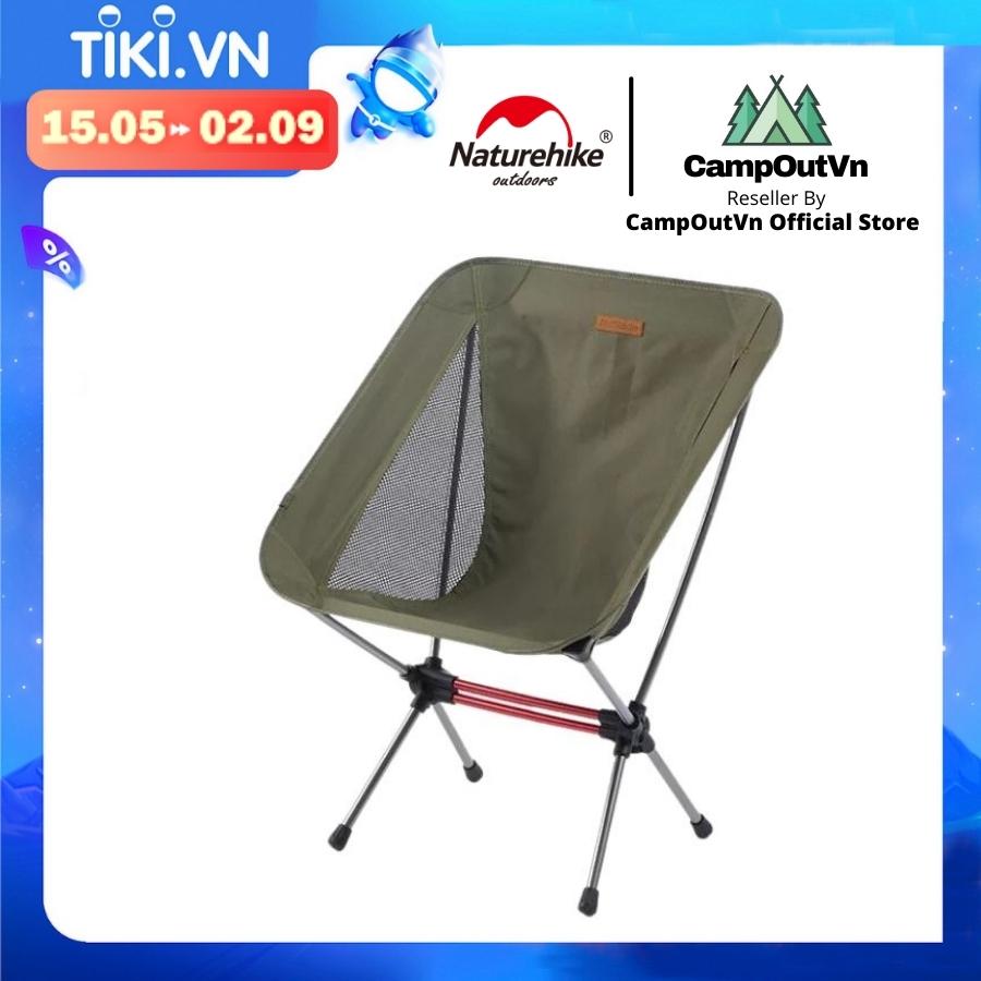 Ghế cắm trại naturehike campoutvn du lịch dã ngoại NH20JJ027 gấp gọn siêu nhẹ vải chống rách thoáng khí khung nhôm hợp kim A204